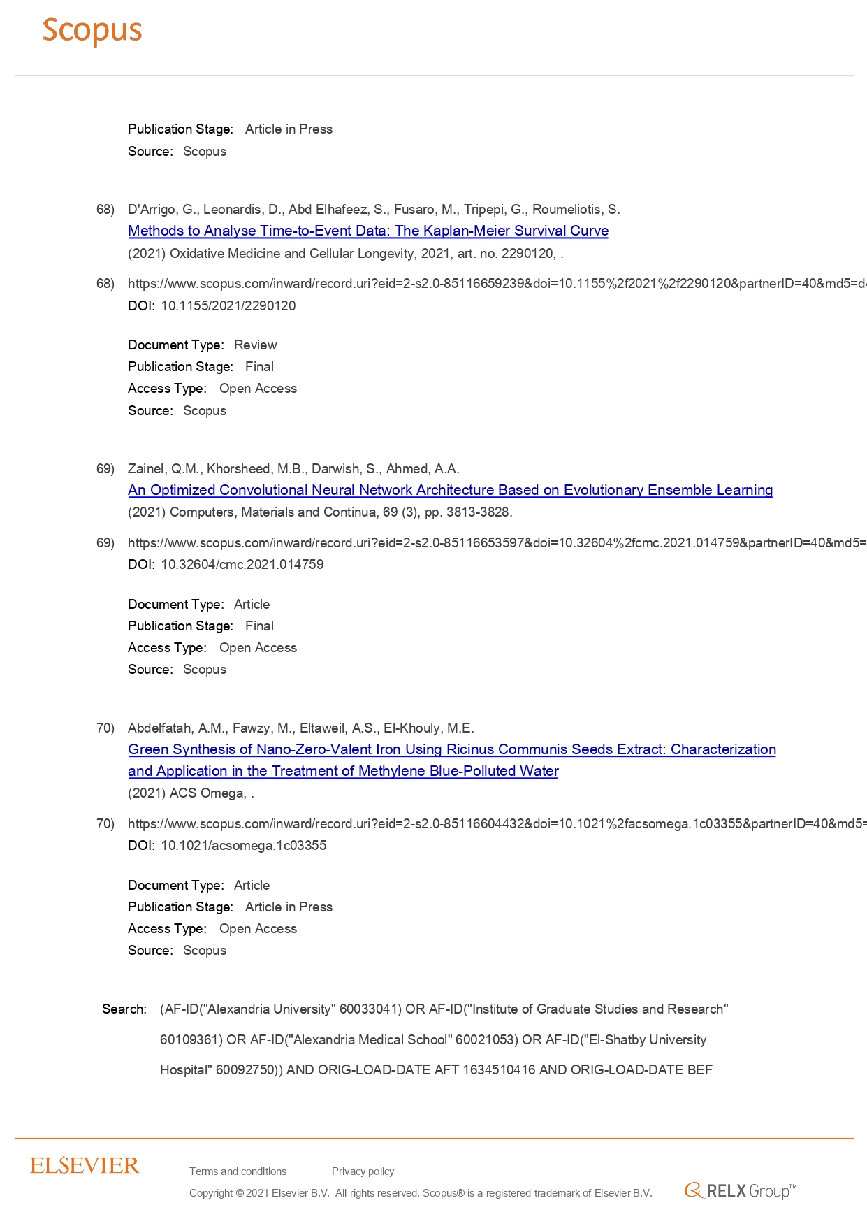 25 AlexU Publication in Scopus 25 October 2021 page 0020