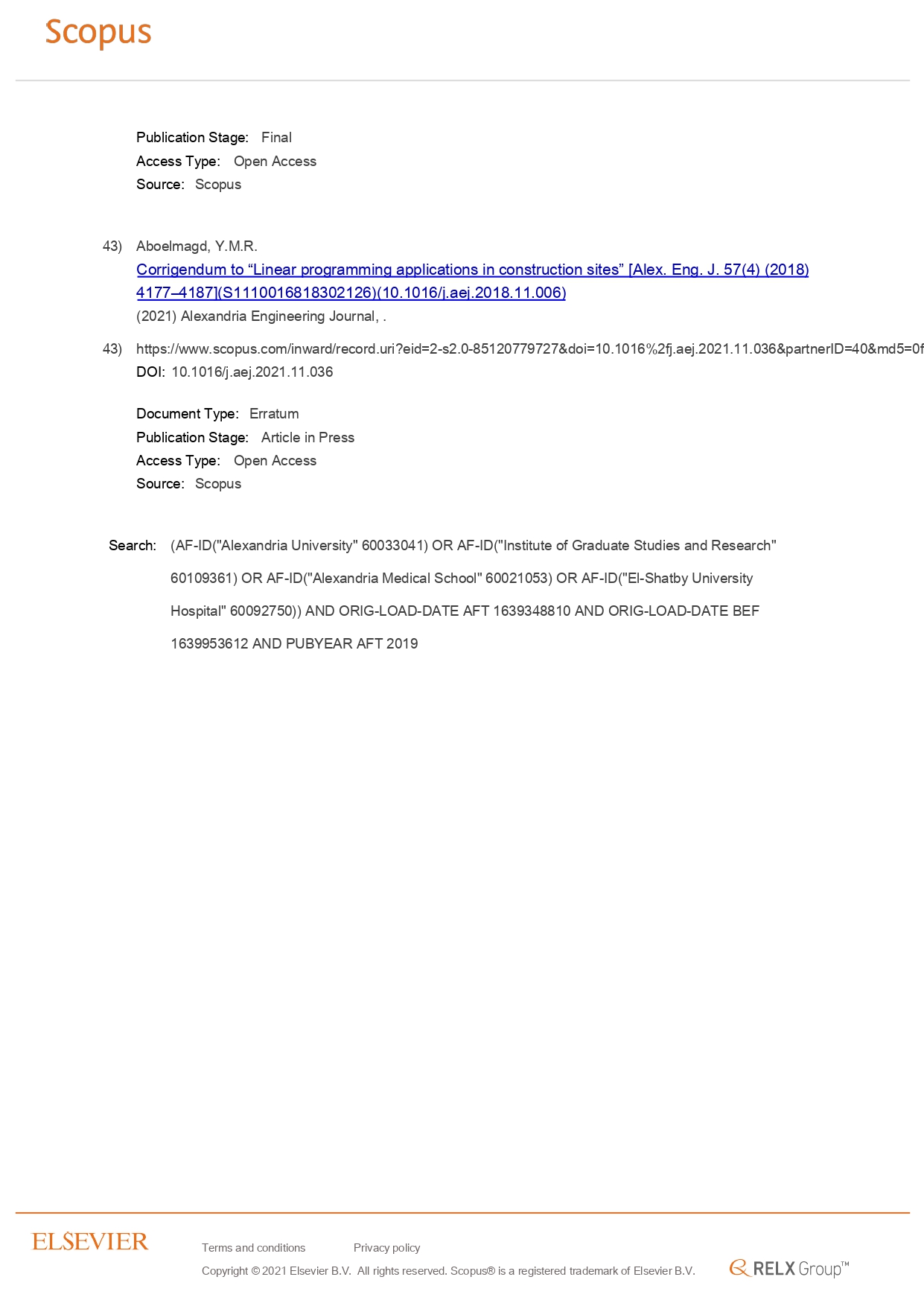 33 AlexU Publication in Scopus 20 December 2021 page 0013