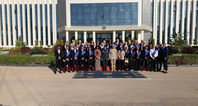 طلاب جامعة الإسكندرية في زيارة للكلية البحرية لتعزيز الوعي الوطني والانتماء