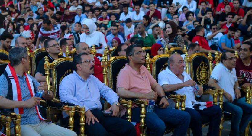 Faculty of Engineering Organizes a Fan Zone to Celebrate Egypt's Historic Qualification for the Round of 32