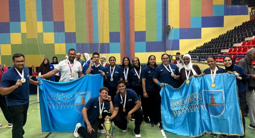 Alexandria University Athletics Team Wins 9 Medals at the 14th Youth Universities Week
